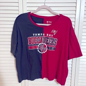 Tampa Bay Buccaneers Women’s Boxy Colorblocked Tee - Size XL